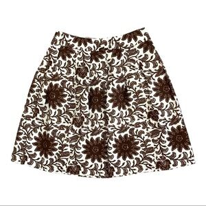 Talbots Linen Blend Floral Print Skirt